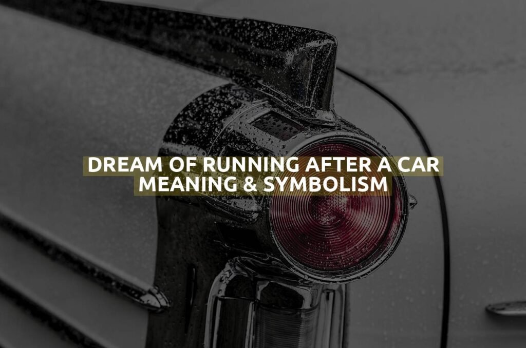 Dream Of Running After A Car Meaning & Symbolism